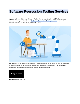 Software Regression Testing Services