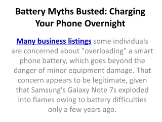 Battery Myths Busted: Charging Your Phone Overnight