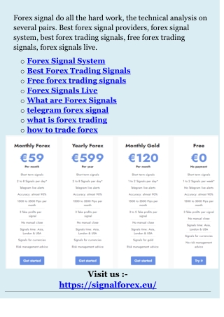 What are Forex Signals