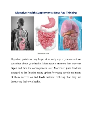 Digestive Health Supplement New Age Thinking