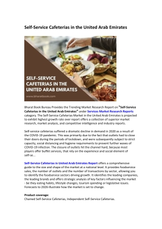 United Arab Emirates Self-Service Cafeterias Market Research Report 2026