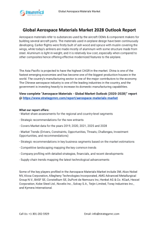 2021 Aerospace Materials Industry Global Analysis Report