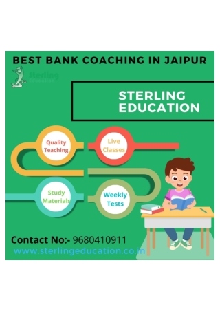 Top Bank Coaching In Jaipur Sterling Education