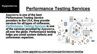 Performance Testing Services