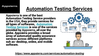 Automation Testing Services