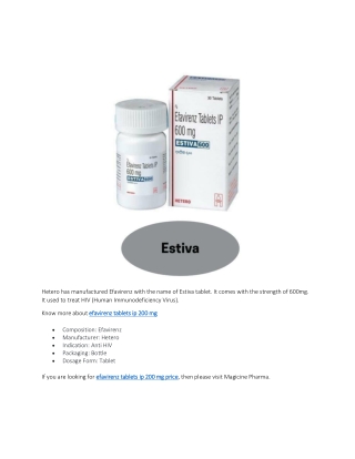 efavirenz tablets ip 200 mg price
