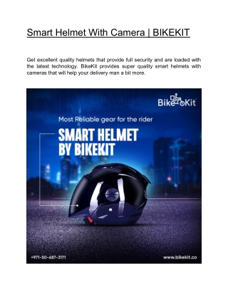 Smart Helmet With Camera | BIKEKIT