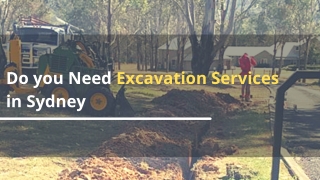 Do you Need Excavation Services in Sydney