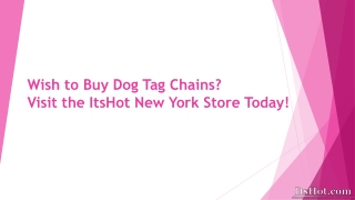 Buy Dog Tag Chains from ItsHot New York Store Today