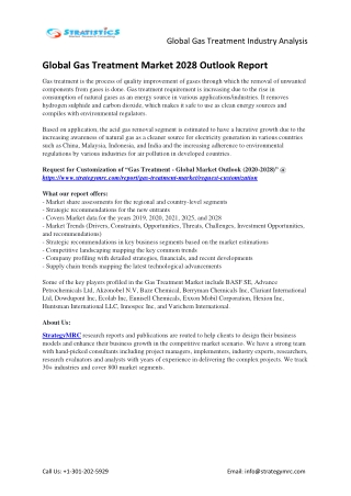 2028 Gas Treatment Market Country & Regional Analysis