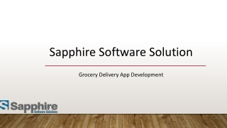 Grocery App Development Company | Sapphire