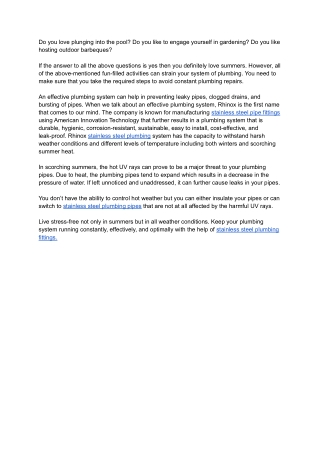 Protect Your Plumbing In Scorching Summers (1)