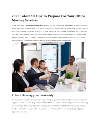 2022 Latest 10 Tips To Prepare For Your Office Moving Services-converted