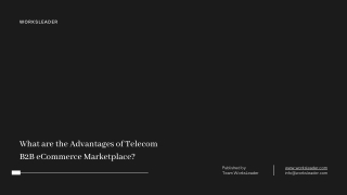 What are the Advantages of Telecom B2B eCommerce Marketplace