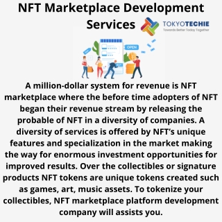 NFT Marketplace Development Services | TokyoTechie