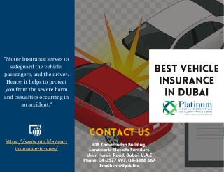 Best Vehicle Insurance in Dubai