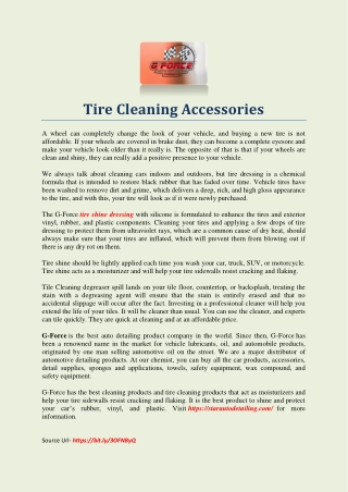 Tire Cleaning Accessories