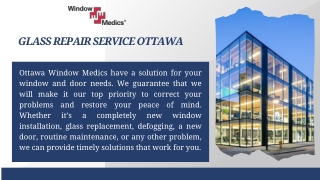 Best Glass Window Repair Services in Ottawa | Ottawa Window Medics