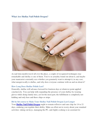 What Are Shellac Nail Polish Oregon