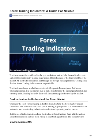 fxreviewtrading.com-Forex Trading Indicators A Guide For Newbie