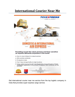 International Courier Near Me