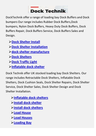 Dock Shelters