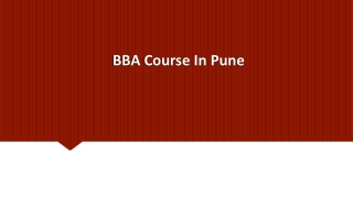 BBA Course In Pune