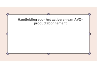 Handleiding voor het activeren van AVG-productabonnement