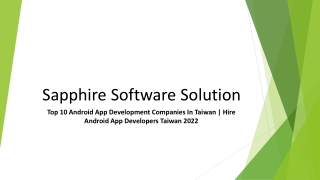 Top 10 Android App Development Companies In Taiwan-Hire Android App Developers Taiwan 2022