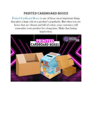 Printed Cardboard Boxes