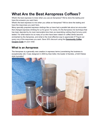What Are the Best Aeropress Coffees