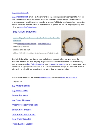 Buy Amber bracelets