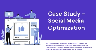 Case Study - Social Media Optimization