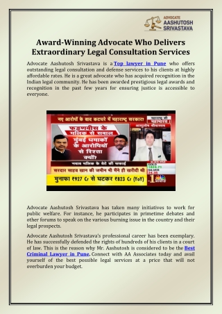 Top lawyer in Pune