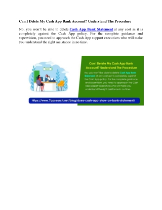 Can I Delete My Cash App Bank Account? Understand The Procedure