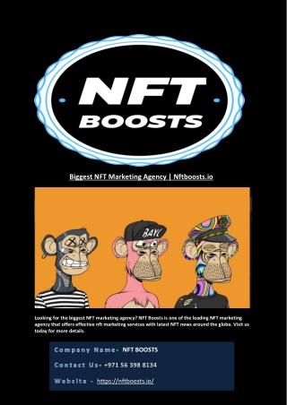 Biggest NFT Marketing Agency