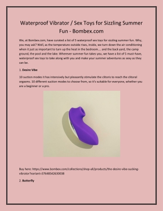 Waterproof Vibrator