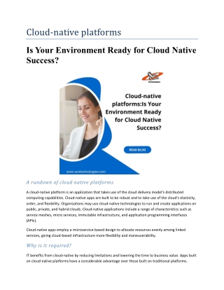 Cloud Native Platforms: Is Your Environment Ready for Cloud Native Success