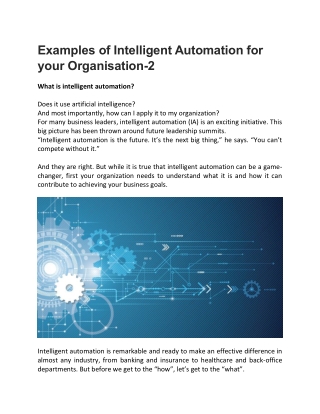 Examples of Intelligent Automation for your Organisation-2