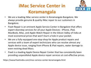 iMac Service Center in Koramangala-iMac Repair