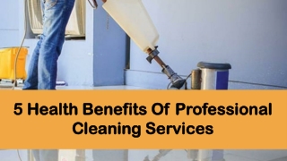 5 Health Benefits Of Professional Cleaning Services