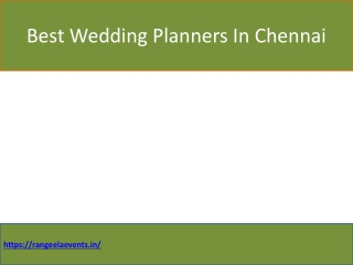 Best Wedding Planners In Chennai