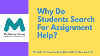 Why Do Students Search For Assignment Help