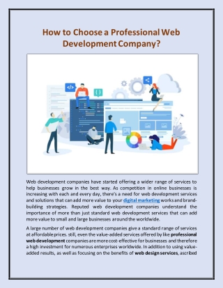 How to Choose a Professional Web Development Company