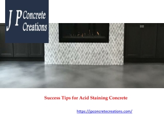Success Tips for Acid Staining Concrete