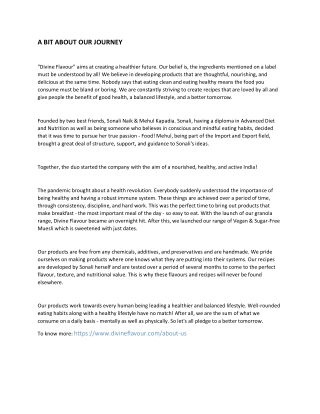 A BIT ABOUT OUR JOURNEY