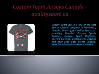 Custom Team Jerseys Canada - qualitysport.ca