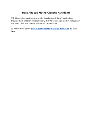 Best Abacus Maths Classes Auckland