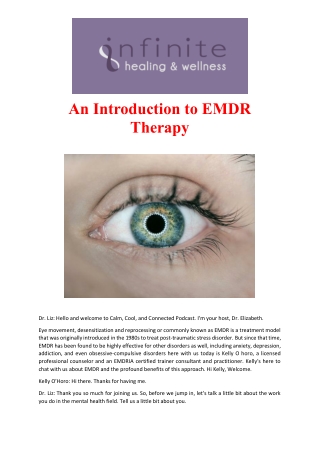 An Introduction to EMDR Therapy