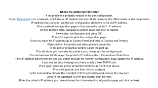 dell printer offline